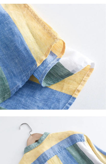 Striped shirt men's 2025 Man Plaid Shirts Cotton Chemise Male Blouses Casual Long Sleeve Formal Business Shirt Men's Clothing    Home Decor Supply | Online Retail | ShoreShopper.com