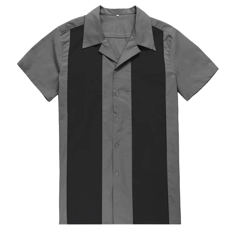 Vertical Striped Shirt Men Short Sleeve Work Men's Bowling Shirts for Men Cotton Summer Blouse Men Plus Size Male Clothing    Home Decor Supply | Online Retail | ShoreShopper.com