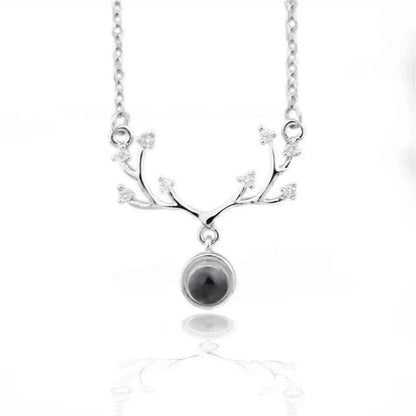 New Letter Necklace 100 Languages I Love You Projection Pendant Necklace Women Jewelry Collier Femme Bijoux Best Friends Gifts