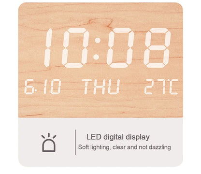 LED Digital Wall Clock Temperature Date Time Multi-function Display Living Room Home Bedroom Silent Clock Fashion Wall Clock    Home Decor Supply | Online Retail | ShoreShopper.com