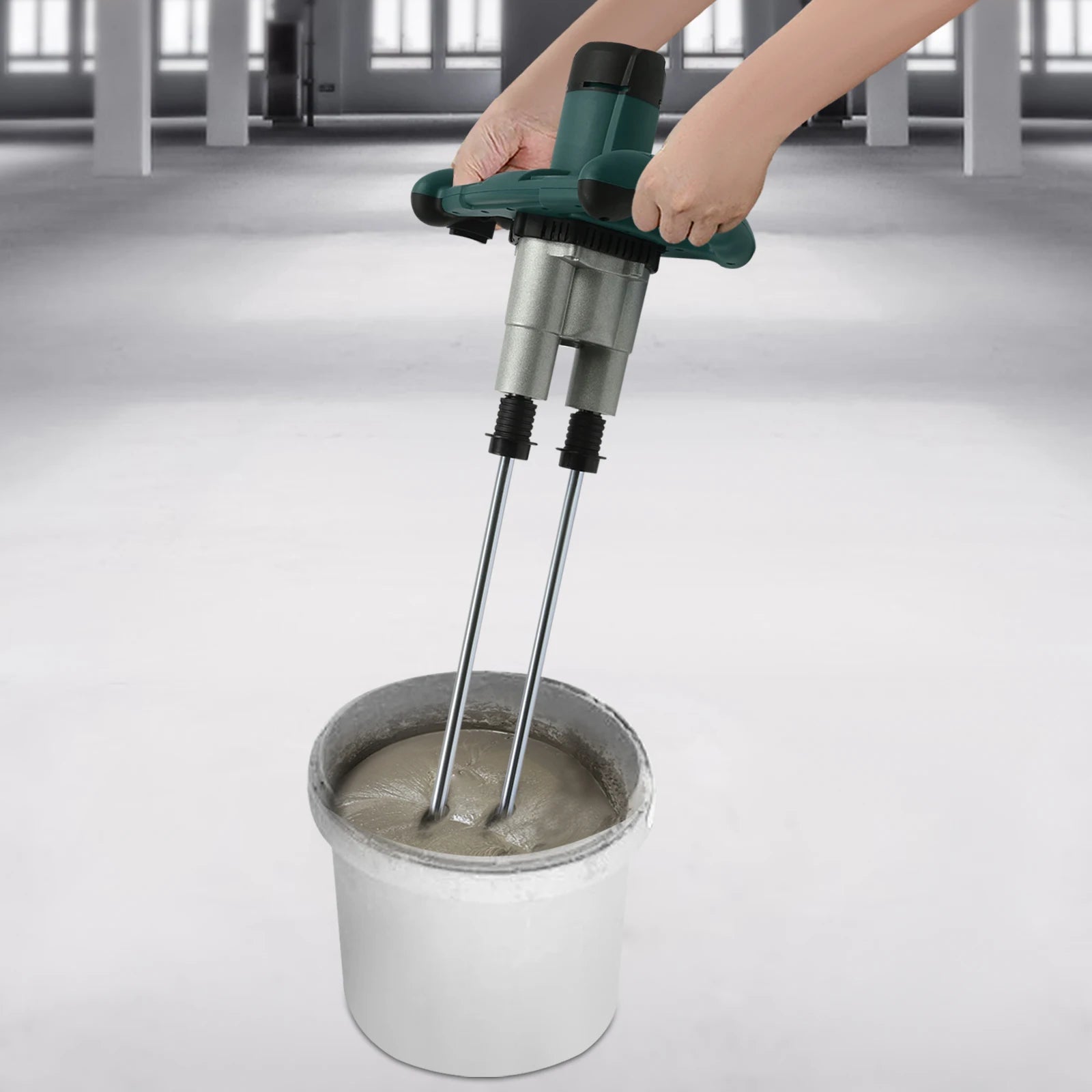 2 Paddle Cement Mixer Mortar Stirrer Concrete Paint Mortar Hand Mixer 6  Speeds Optional Red 1800W / Green 2800W    Home Decor Supply | Online Retail | ShoreShopper.com