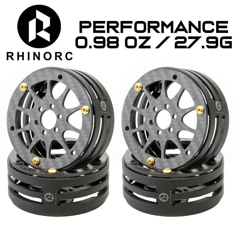 RhinoRC 2.2 inch Narrow Carbon Fiber Aluminum Pro LightWeight RC Car Crawler Wheel Pro Shafty MOA