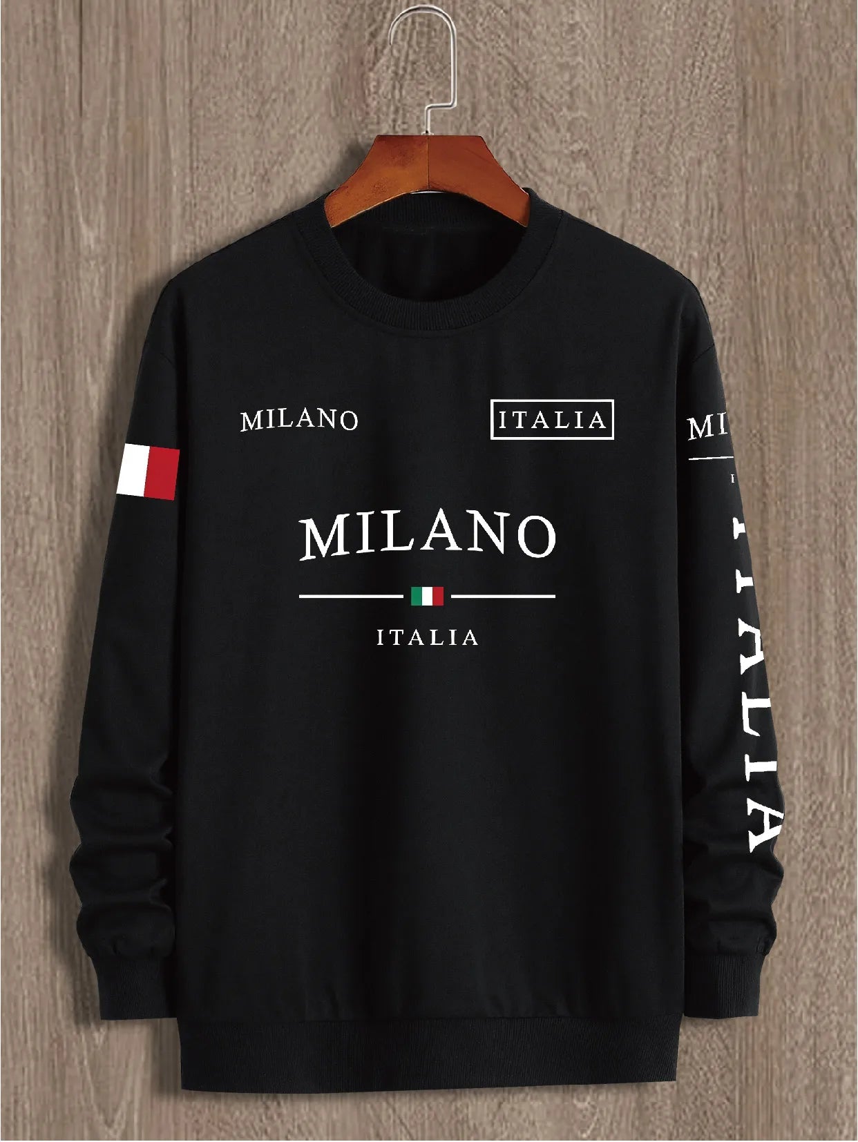 Men's 100% pure cotton summer loose comfortable casual  PARIS print large round neck long sleeve T-shirt top    Home Decor Supply | Online Retail | ShoreShopper.com