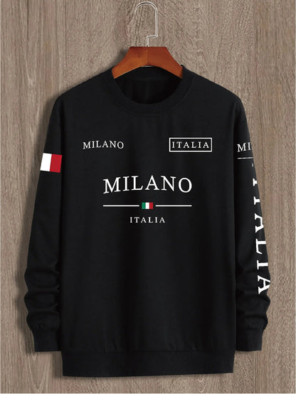 Men's 100% pure cotton summer loose comfortable casual  PARIS print large round neck long sleeve T-shirt top    Home Decor Supply | Online Retail | ShoreShopper.com