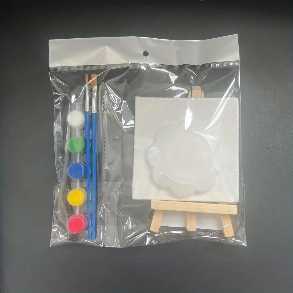 1 set of painting kit, 1 drawing board, 1 easel, 2 pens, 6 colors of paint, 1 palette, mini drawing board, acrylic paint    Home Decor Supply | Online Retail | ShoreShopper.com