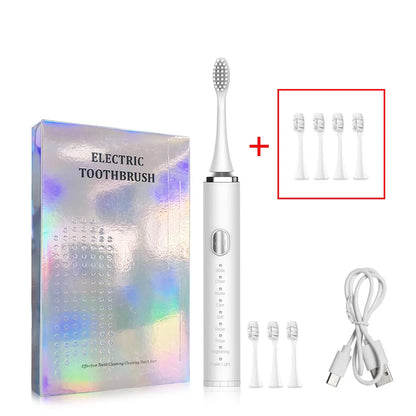 Electric Toothbrush Sonic Electric Toothbrush For Teeth Brushes Vibration Dental Tooth Cleaner USB Rechargeable Tooth Brush Case - ShoreCo.Shop