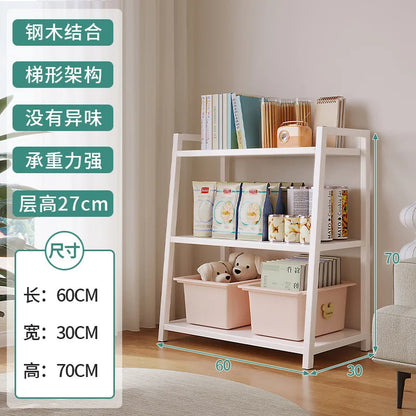 Household Multi-layer Wrought Iron Shelves Ins Wind Simple Floor Storage Display Cabinet Trapezoidal Shelf Bookshelf    Home Decor Supply | Online Retail | ShoreShopper.com