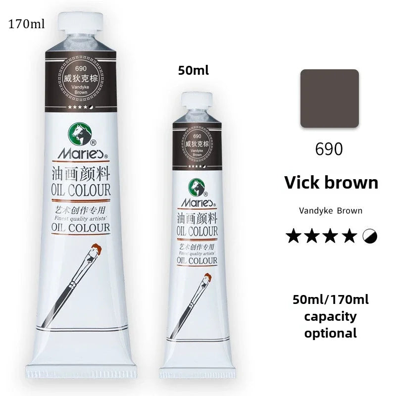 Marie's Oil Paint 170ML Oil Painting Art Creation Pigment Large Oil Paint Paint Single Commonly Used 24 Colors    Home Decor Supply | Online Retail | ShoreShopper.com