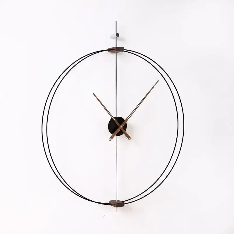 Spanish Minimalist Wall Clock Creative Luxury Living Room Art Clocks Solid Wood Pointer Large Wall Clock Silent Movement Clocks    Home Decor Supply | Online Retail | ShoreShopper.com