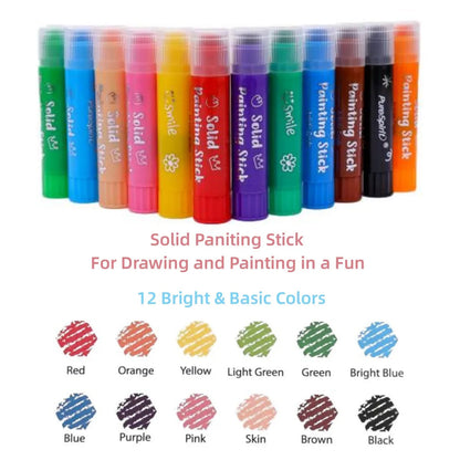 8/12 Colors Crafts Paint Sticks Color Solid Painting Stick Washable Paint Sticks Drawing Graffiti Art for Kids and Students    Home Decor Supply | Online Retail | ShoreShopper.com