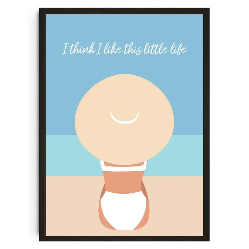 Seashells Meet Me At The Beach Poster Summer Sea Bikini Coastal Quotes Canvas Painting Trendy Wall Art Room Home Decor    Your Coastal Marketplace | Shoreshopper.com