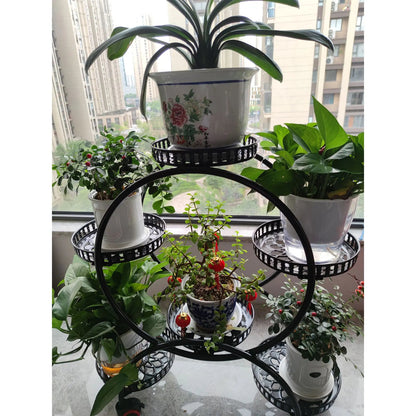 Metal Plant Stands 6 Pots Plants Flower Stand for Patio Garden Living Room Corner Balcony Bedroom Black / White    Home Decor Supply | Online Retail | ShoreShopper.com