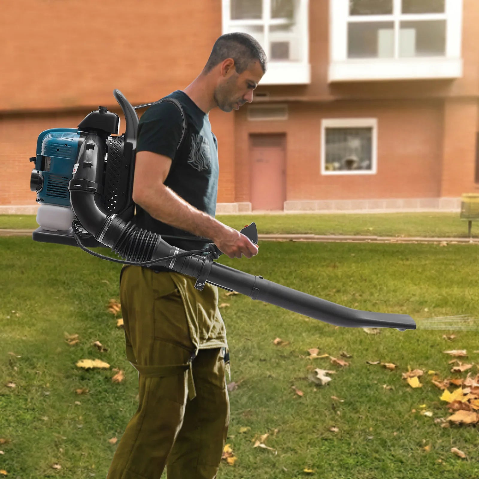 75.6CC  Backpack Leaf Blower, 4 Stroke Gas Powered Leaf Blower, with 498ft ³/s Powerful Blowing, 1.9L Large Fuel Tank    Home Decor Supply | Online Retail | ShoreShopper.com
