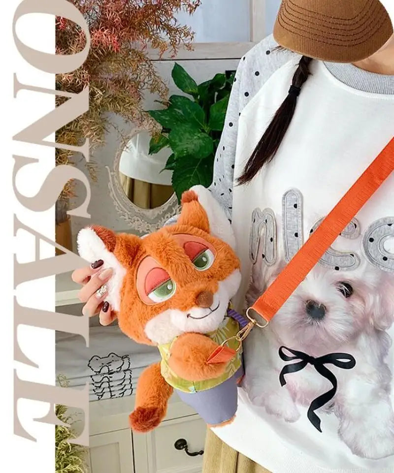 New Zootopia Doll Crossbody Bag Cartoon Judy Hopps Shoulder Bag Holiday Gift Large Capacity Portable Storage Commuter Bag - ShoreCo.Shop