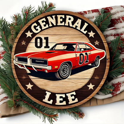 General Dukes Lee Vintage Aluminum Wall Art Sign - 8x8 Retro Decor    Home Decor Supply | Online Retail | ShoreShopper.com