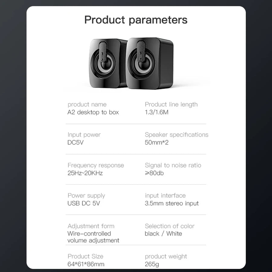 Computer Speaker For PC Laptop Desktop Caixa De Som Sound Box Music Audio System Bocina Column Acoustics Coluna Amplified Unit    Home Decor Supply | Online Retail | ShoreShopper.com