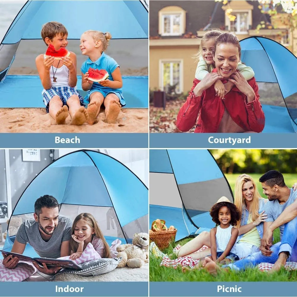 Hot Sale Quick Automatic Beach Tent Outdoor Beach Shade Sun Shelter Tent UPF50+ Portable Beach Canopy For Camping Fishing    Your Coastal Marketplace | Shoreshopper.com