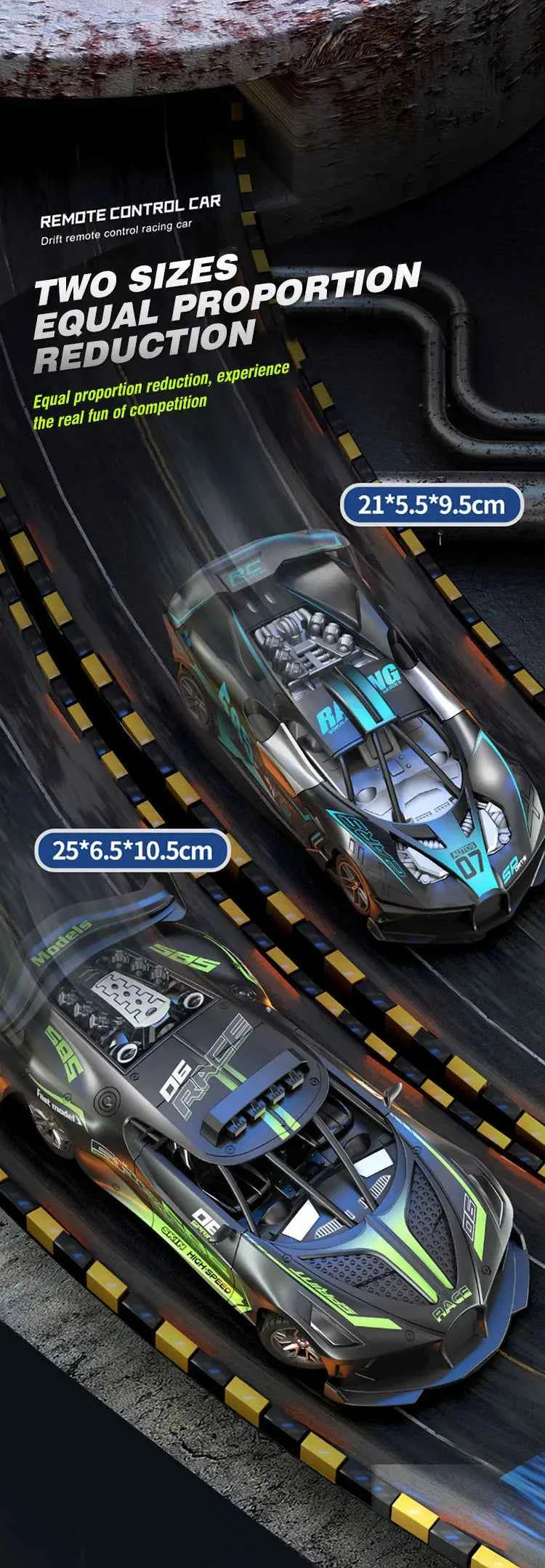 Rc Car 4Ch High-Speed Remote Control Drift Racing Car Electric Sportscar Toy Vehicle Model Toys for Boys Kids Birthday Gift
