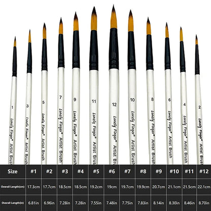 ♥24 Pcs Pearl White Art Paintbrush Set – Nylon Brushes for Oil, Acrylic & Watercolor Painting    Home Decor Supply | Online Retail | ShoreShopper.com