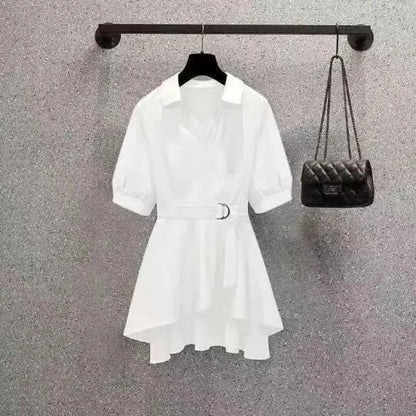 Women Blouses Summer Shirts 2025 New Short Spring High Waist Long Sleeve Shirt Casual Elegant Work Slim Fit White Black Y2k Top