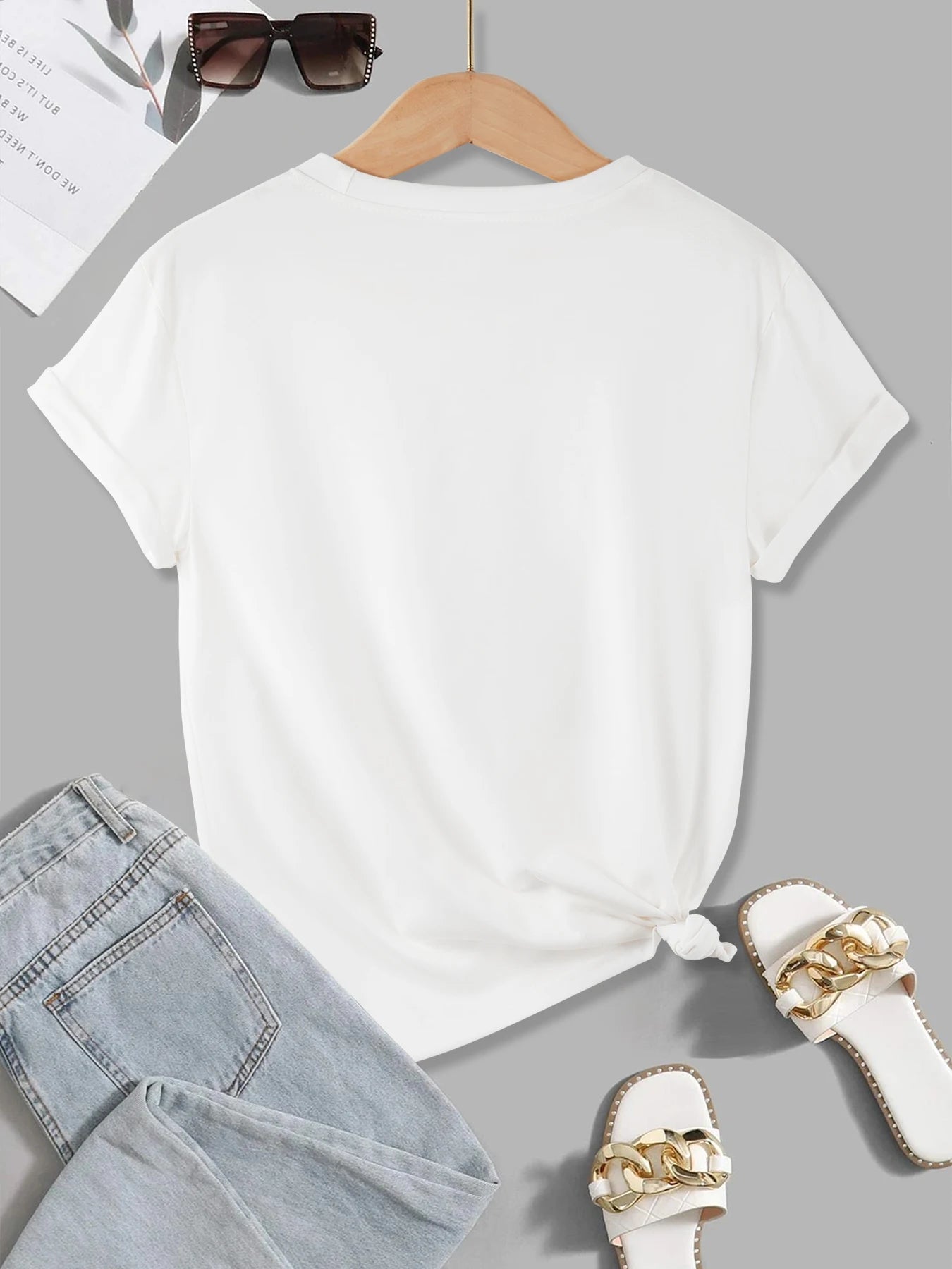 Paris France Eiffel Tower Prints T-Shirts Women Summer Basic Short Sleeve Tops O-Neck Loose T Shirts Basics Soft Womans Clothes    Home Decor Supply | Online Retail | ShoreShopper.com