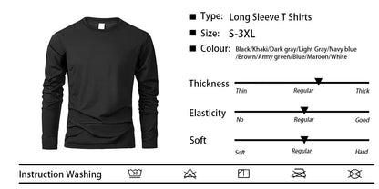 Men's Long Sleeve T Shirts of PARIS Printing Solid Color Casual Tops Autumn High Quality Loose T-Shirt Men Classic Clothing    Home Decor Supply | Online Retail | ShoreShopper.com