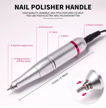 45000RPM Nail Drill Machine Professional Nail Lathe with Large LCD Screen Smart Electric Manicure Polisher Nail Art Tools    Home Decor Supply | Online Retail | ShoreShopper.com