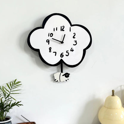 Cartoon Silent Swinging Wall Clock - Cute Home Decor for Living Room Bedroom - Room Decoration Silent Wall Clock    Home Decor Supply | Online Retail | ShoreShopper.com
