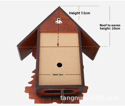 Wooden Handcrafted Cuckoo Clock for Wall with Cuccu Chimes and Swing Pendulum for Home Nordic  Decor Solid Wood Cuccu Watch    Home Decor Supply | Online Retail | ShoreShopper.com
