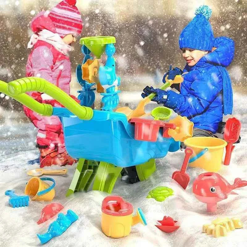 New beach water play cart, bulldozer, children's outdoor toys, beach water play outdoor beach toys