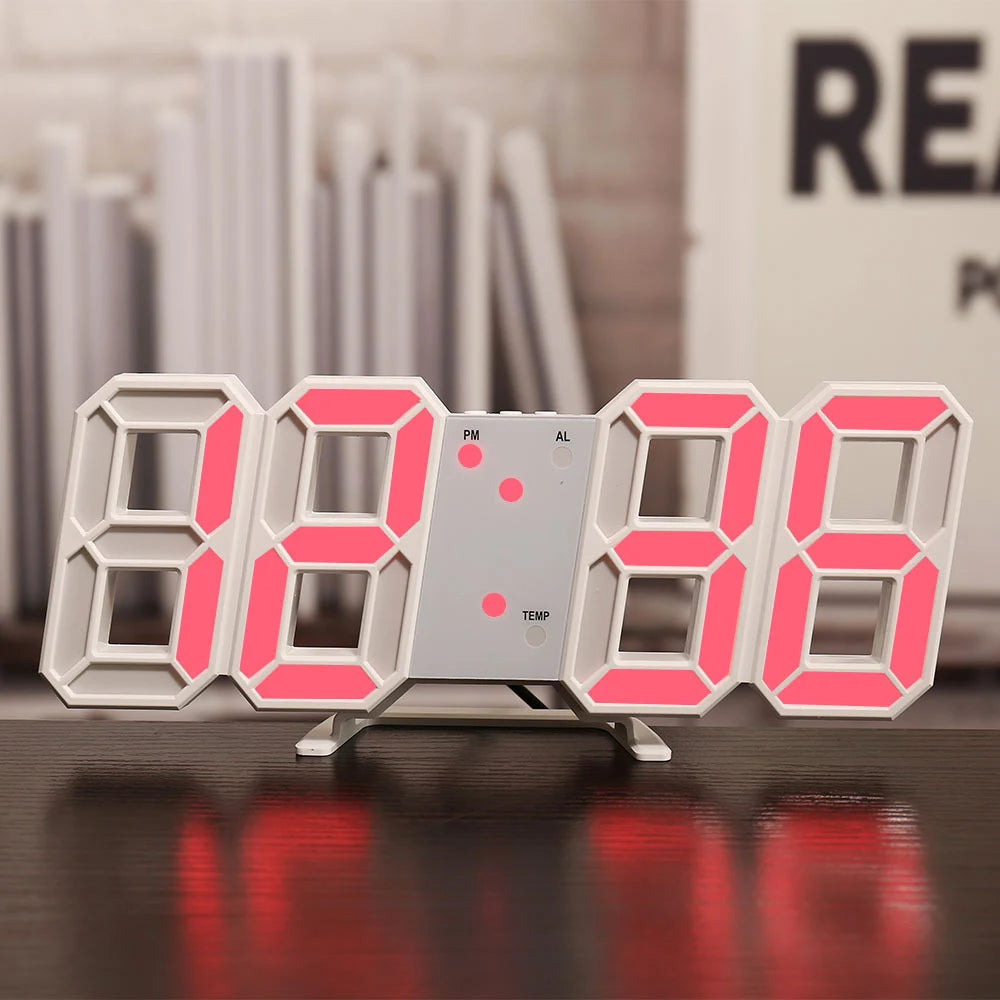 3D LED Digital Clock 12/24H Time Display Colorful Clock for Office/Living Room/Meeting Room/Kitchen    Home Decor Supply | Online Retail | ShoreShopper.com