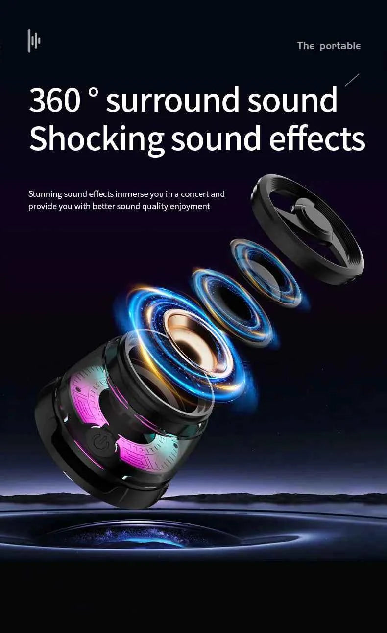 2025 New speakers home Rhythmic lighting Top shell vibration Plastic Material M8 LZ-B8 For Sooyn Portable Audio speaker gaming