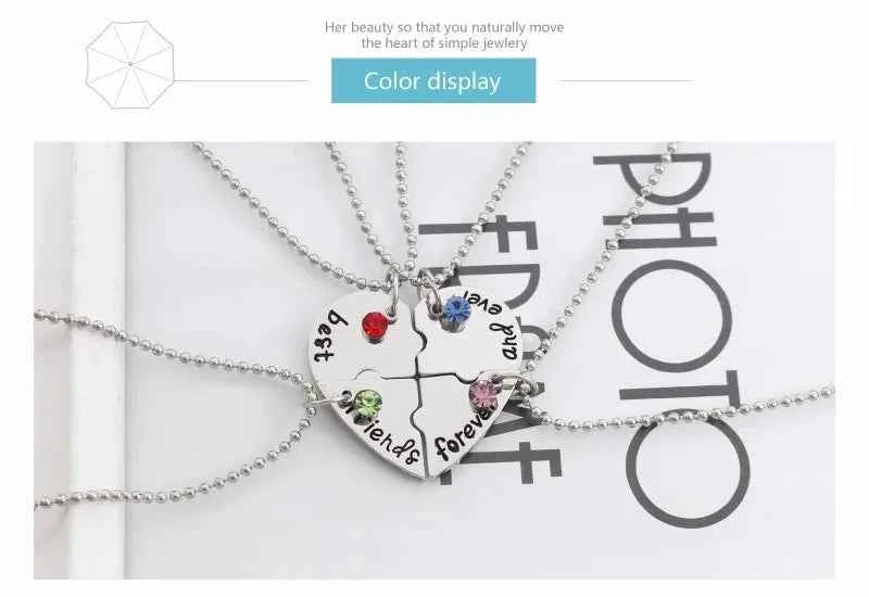 New Best Friends Necklace For Women Girls Broken Heart Puzzle Musical Note Pendant Necklaces BFF Friendship Forever Jewelry Gift