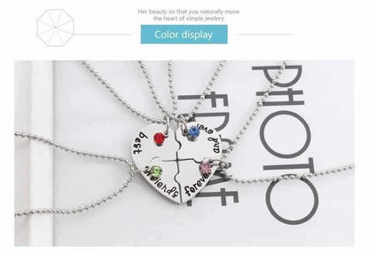 New Best Friends Necklace For Women Girls Broken Heart Puzzle Musical Note Pendant Necklaces BFF Friendship Forever Jewelry Gift
