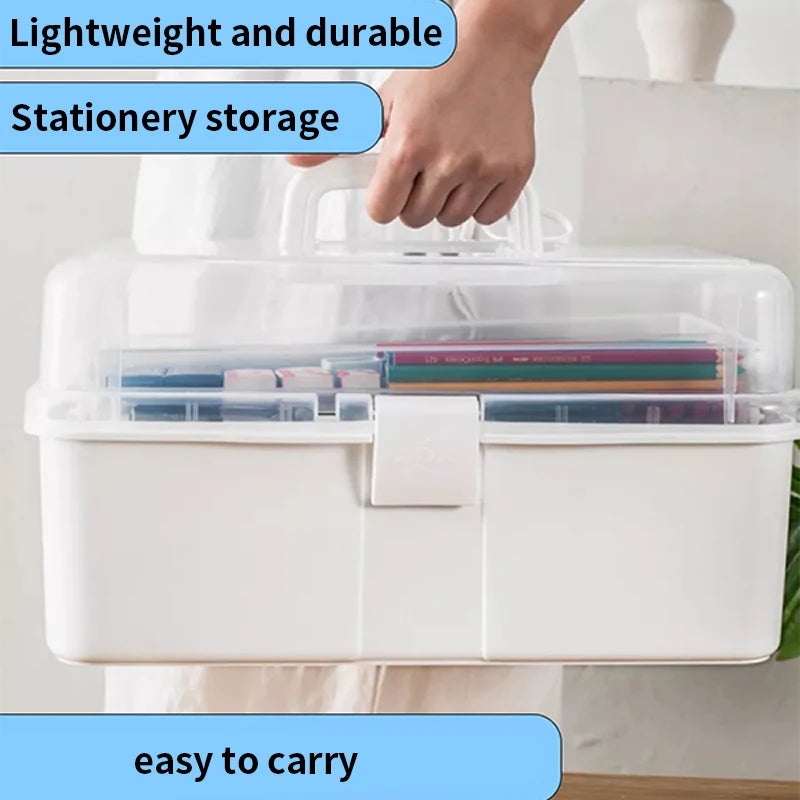 Three-tier Art Toolbox Carry Case – Organizes brushes, paints, palettes, and other art supplies with categorized storage.    Home Decor Supply | Online Retail | ShoreShopper.com