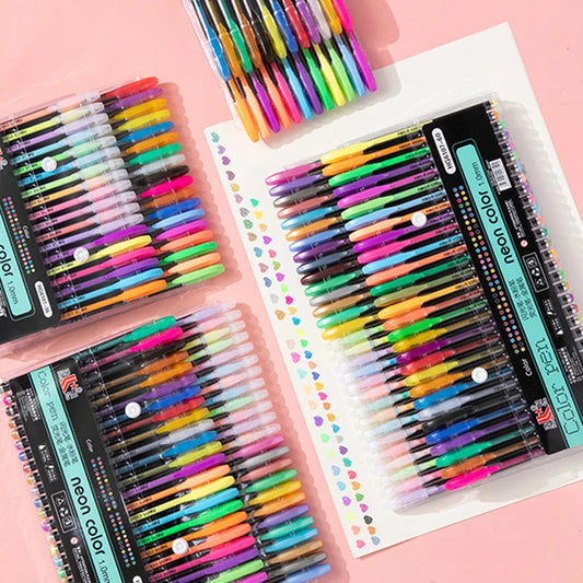 Kit 60 Colored Gel Pen Set, Glitter Metallic Pastel Neon Pen 12 24 36 48 Colors    Home Decor Supply | Online Retail | ShoreShopper.com