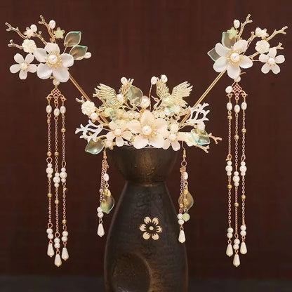1 Set Ancient Headwear Hairpins Complete Super Immortal Made Headwear New Simple Pink flower Children's Ancient Headwear    Your Coastal Marketplace | Shoreshopper.com