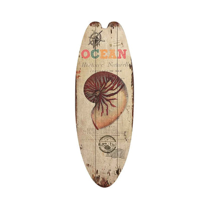 Beach Ocean Theme Surfboard Wooden Leisure Home Party Festival Hanging Decoration Bar Home Wall Retro Decor Wooden Print Sign