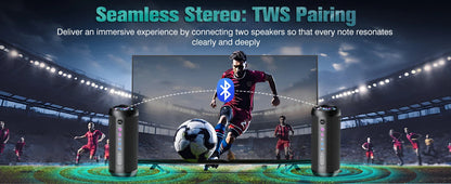 Portable Bluetooth Speaker, Bluetooth 5.4 Speaker, 30W Dual Speaker, Deep Bass, 30H Playtime, 3 EQ Mode, Colorful RGB Lights    Home Decor Supply | Online Retail | ShoreShopper.com