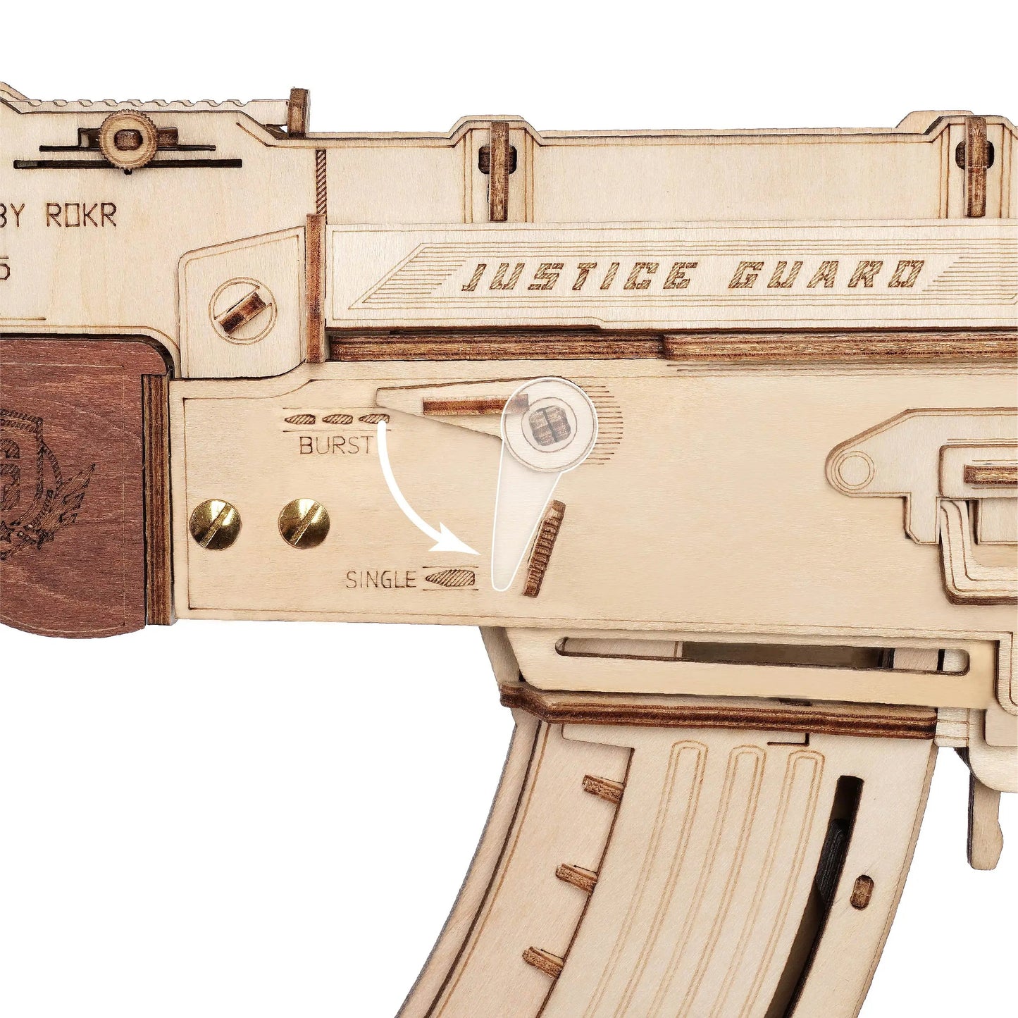 Robotime Rokr Automatic Rifle AK47 3D Wooden Gun Funny DIY Building Block Toys for Kids Adults Justice Guard Wooden PuzzleLQ901    Home Decor Supply | Online Retail | ShoreShopper.com