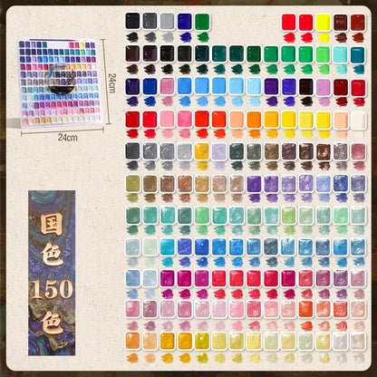 12/98/150/180 Colors Pearl Solid Water Color Paint Set Portable Professional Watercolor Painting School Art Supplies Stationery    Home Decor Supply | Online Retail | ShoreShopper.com