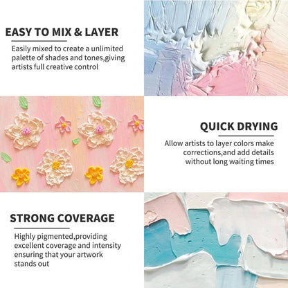 24-Color 60ML Acrylic Paint Set Student Art DIY Graffiti Hand-Painted Spray Paint for Creative Painting Projects    Home Decor Supply | Online Retail | ShoreShopper.com