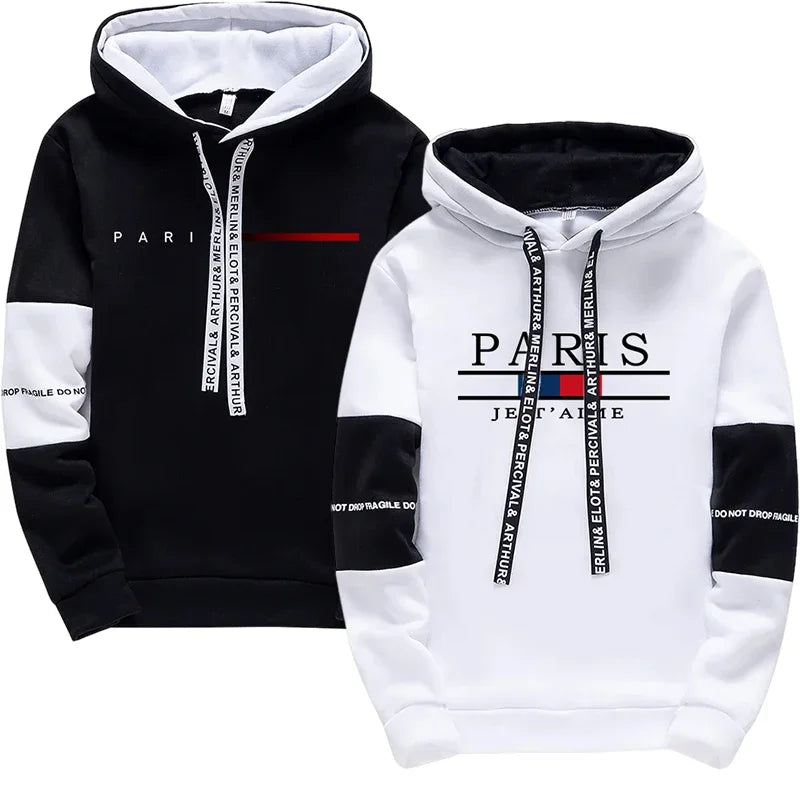 Paris Fashion Hoodies for Men High Quality Hooded Long Sleeve Sweatshirts All Season Daily Casual Sports Pullover Men's Clothes    Home Decor Supply | Online Retail | ShoreShopper.com
