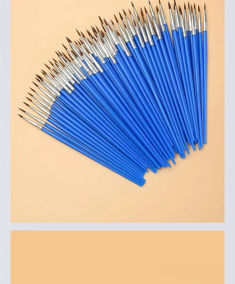 10/20/50Pcs Painting Brushes Set Art Round / Flat Brushs Nylon Hair Paint Brushes Pen for Oil Acrylic Watercolor Art Supplies    Home Decor Supply | Online Retail | ShoreShopper.com