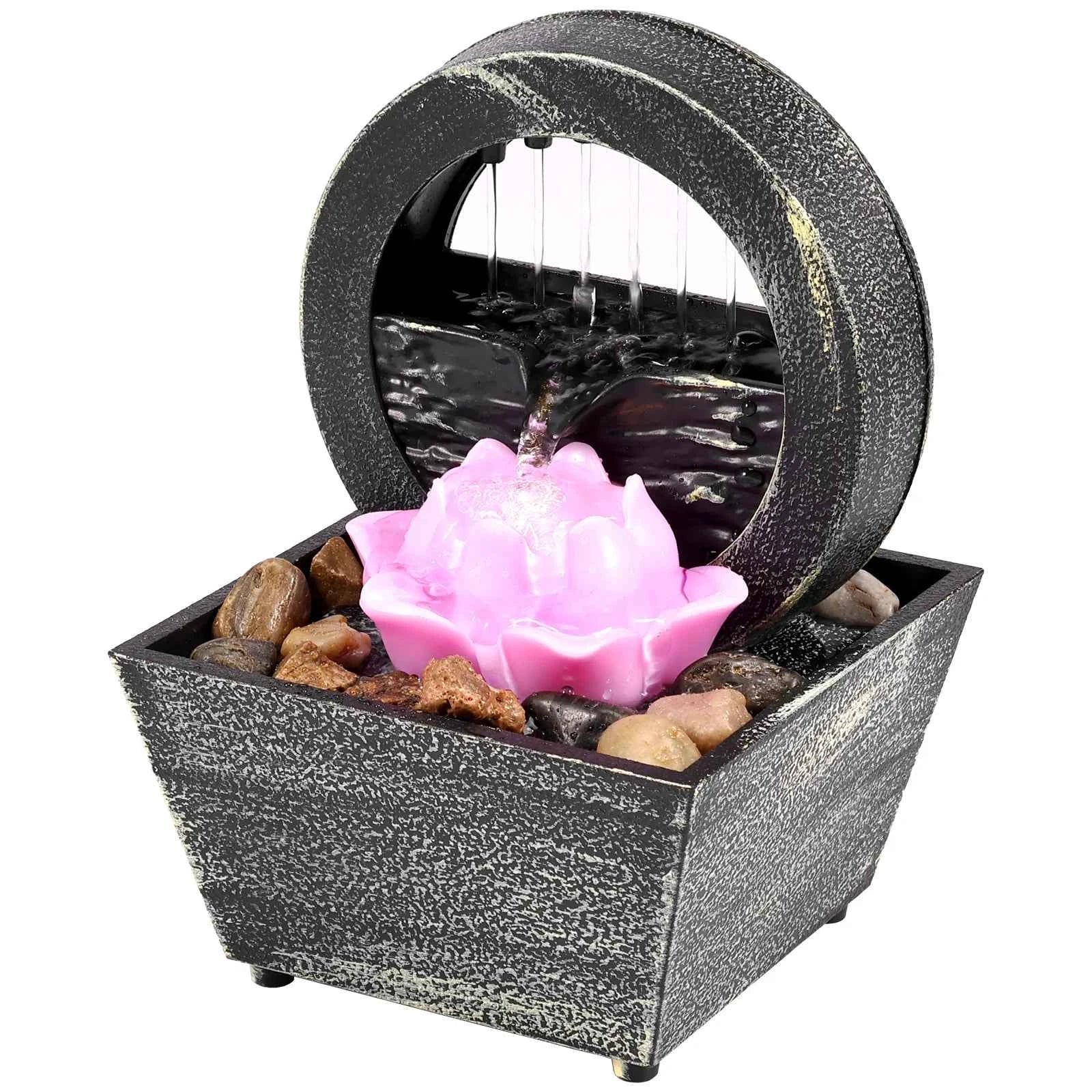 Desktop Water Fountain Decor TableTop Fountain Relaxation Tabletop Relaxion Mini Indoor Water Fountain for Home Decor Crafts