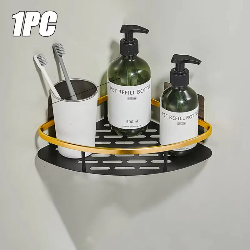 Bathroom Shelves Wall Mounted Non perforated Bathroom Shelf Shower  Storage Shelf  Kitchen Organizer  Bathroom Corner Shelf    Home Decor Supply | Online Retail | ShoreShopper.com