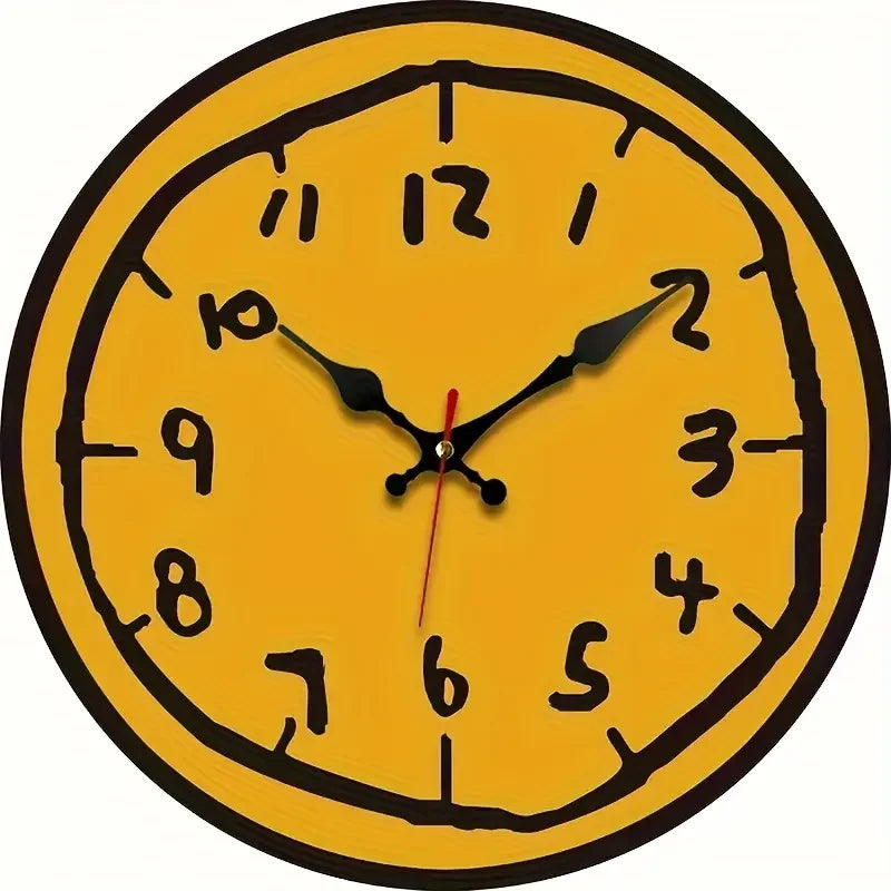 Creative Hand Drawing Wooden Silent Hanging Wall Clock, For Living Room, Office, Study Room, Bedroom, Home Decoration    Home Decor Supply | Online Retail | ShoreShopper.com