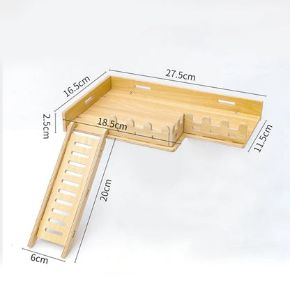 Hamster Habitat Décor Wooden Double-Layer Platform with Ladder Durable Pet Toy Accessory for Gerbil Guinea Pig and Small Animals    Home Decor Supply | Online Retail | ShoreShopper.com