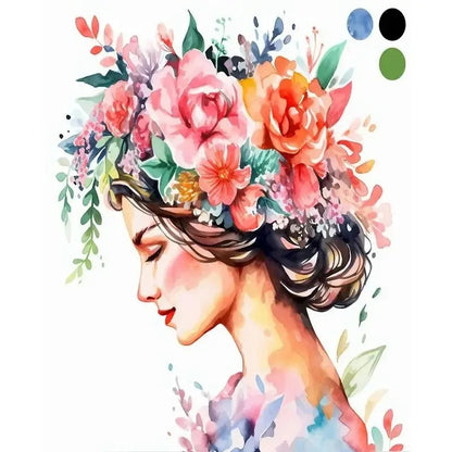 Paint By Number Woman Drawing on Canvas HandPainted Art Gift DIY Pictures By Number Flower Girl Kits Home Decoration    Home Decor Supply | Online Retail | ShoreShopper.com