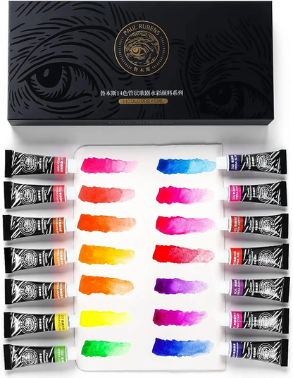 Paul Rubens Professional Watercolors Paint 14 Colors X 5ml Tube High Color Non-toxic Watercolor Set Art and Drawing Supplies    Home Decor Supply | Online Retail | ShoreShopper.com